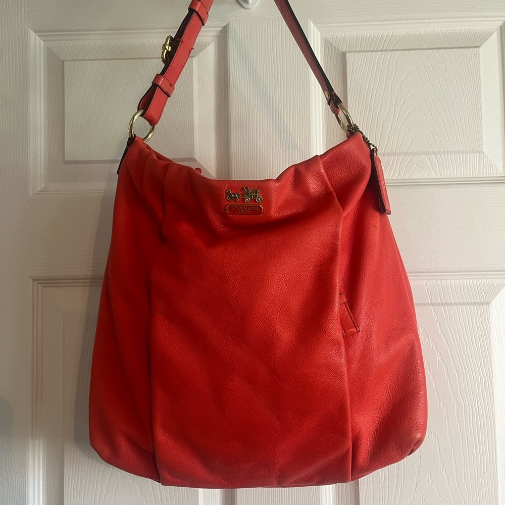 Coach Vibrant Papaya Hobo Bag